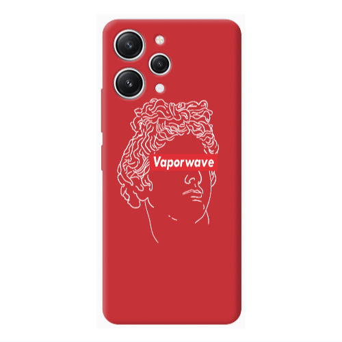 Xiaomi Redmi 12 Vaporwave Red Colored Silicone TPU Θήκη