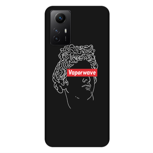 Xiaomi Redmi Note 12s Vaporwave Black Colored Silicone TPU Θήκη