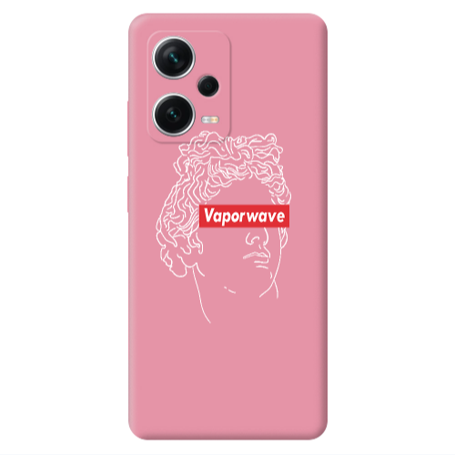 Xiaomi Poco X5 Vaporwave Pink Colored Silicone TPU Θήκη
