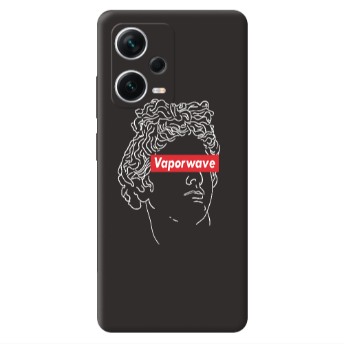 Xiaomi Poco X5 Vaporwave Black Colored Silicone TPU Θήκη