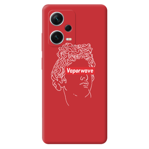 Xiaomi Poco X5 Vaporwave Red Colored Silicone TPU Θήκη