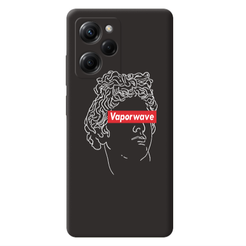 Xiaomi Poco X5 Pro Vaporwave Black Colored Silicone TPU Θήκη