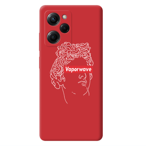 Xiaomi Poco X5 Pro Vaporwave Red Colored Silicone TPU Θήκη