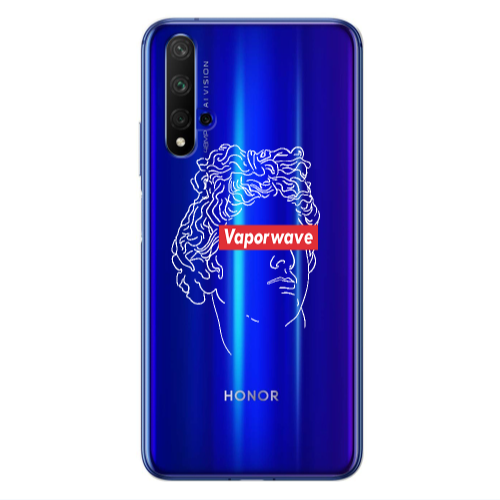 Huawei Nova 5 T Vaporwave Transparent Silicone TPU Θήκη