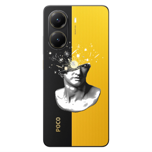 Xiaomi Poco X7 Pro Space Statue Transparent Silicone TPU Θήκη