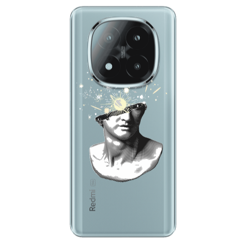 Xiaomi Redmi Note 14 Pro + 5g Space Statue Transparent Silicone TPU Θήκη