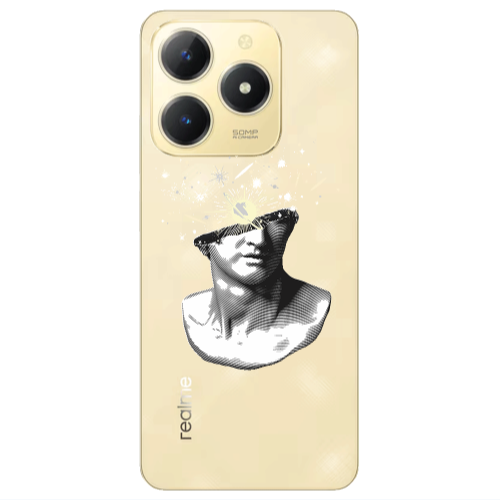 Realme C61 Space Statue Transparent Silicone TPU Θήκη