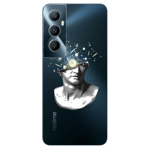 Realme C65 Space Statue Transparent Silicone TPU Θήκη