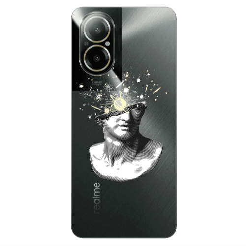 Realme C67 Space Statue Transparent Silicone TPU Θήκη