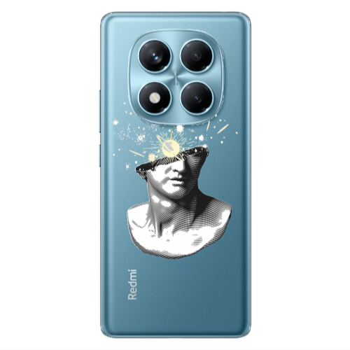 Xiaomi Redmi Note 14 Pro Space Statue Transparent Silicone TPU Θήκη