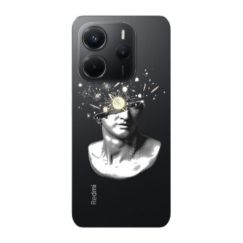 Xiaomi Redmi Note 14 Space Statue Transparent Silicone TPU Θήκη