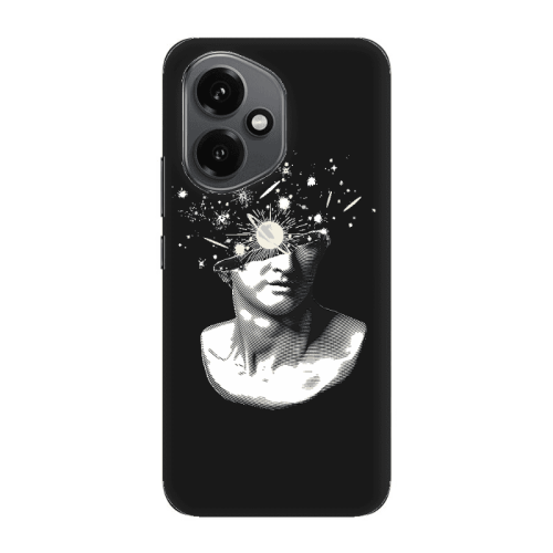 Honor Magic 400 Space Statue Black Colored Silicone TPU Θήκη