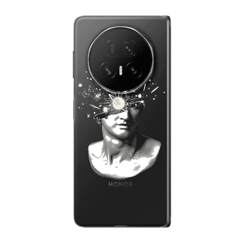 Honor Magic V5 Space Statue Transparent Silicone TPU Θήκη