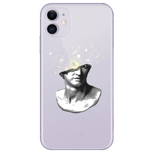 Apple iPhone 11  Space Statue Transparent Silicone TPU Θήκη