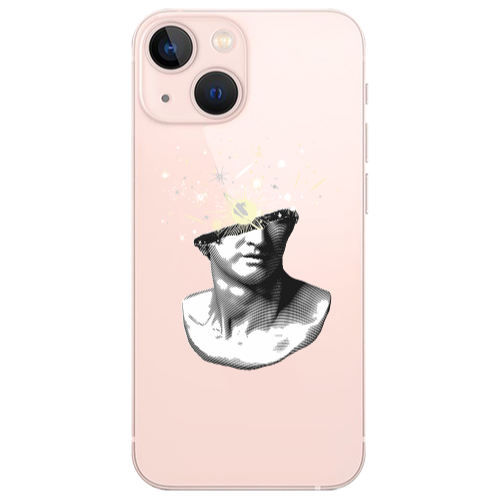 Apple iPhone 13 Space Statue Transparent Silicone TPU Θήκη