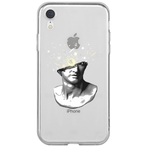 Apple iPhone Xr Space Statue Transparent Silicone TPU Θήκη
