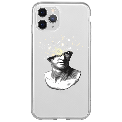 Apple iPhone 13 Pro Max Space Statue Transparent Silicone TPU Θήκη