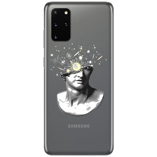 Samsung S20 Plus Space Statue Transparent Silicone TPU Θήκη
