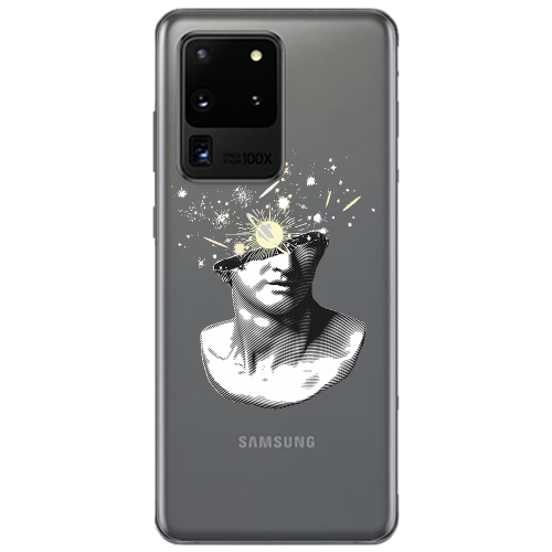 Samsung S20 Ultra Space Statue Transparent Silicone TPU Θήκη