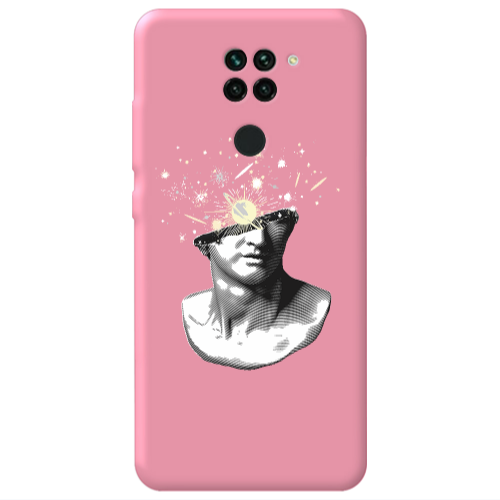 Xiaomi Redmi Note 9 Space Statue Pink Colored Silicone TPU Θήκη