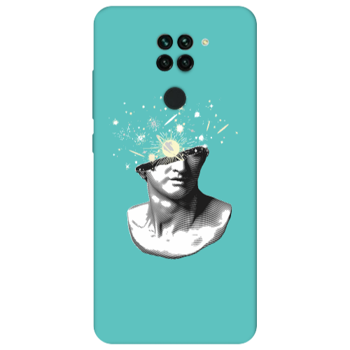 Xiaomi Redmi Note 9 Space Statue Turquoise Colored Silicone TPU Θήκη