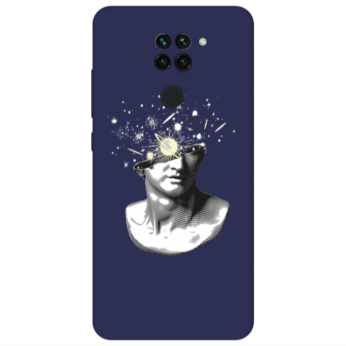 Xiaomi Redmi Note 9 Space Statue Dark blue Colored Silicone TPU Θήκη