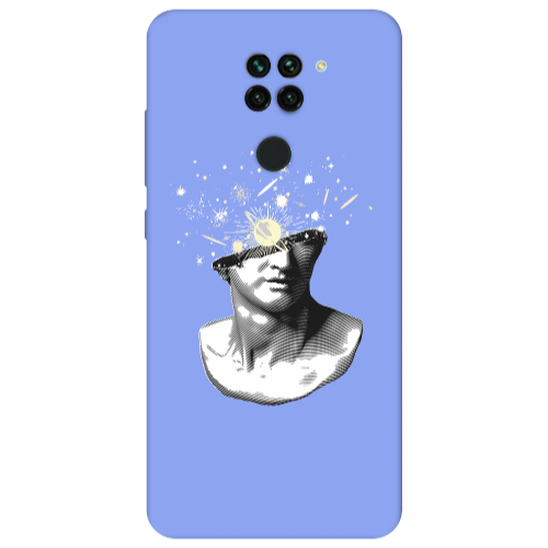 Xiaomi Redmi Note 9 Space Statue Light Purple Colored Silicone TPU Θήκη