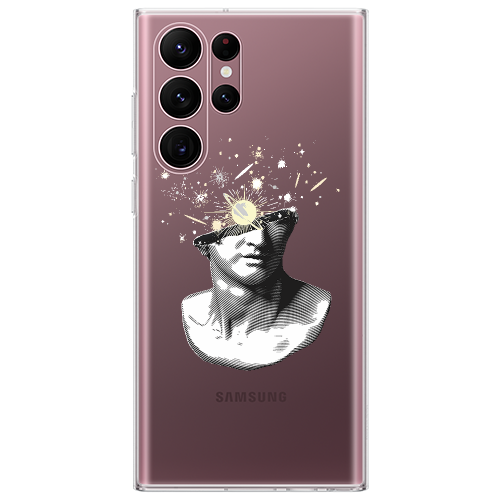 Samsung S22 Ultra Space Statue Transparent Silicone TPU Θήκη