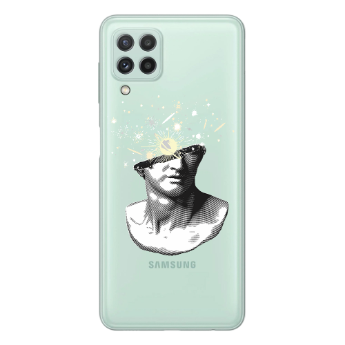 Samsung A22 4G Space Statue Transparent Silicone TPU Θήκη