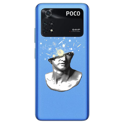 Xiaomi Poco M4 Pro 4G Space Statue Transparent Silicone TPU Θήκη