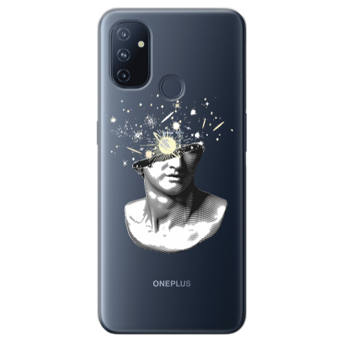 Oneplus Nord 100 Space Statue Transparent Silicone TPU Θήκη