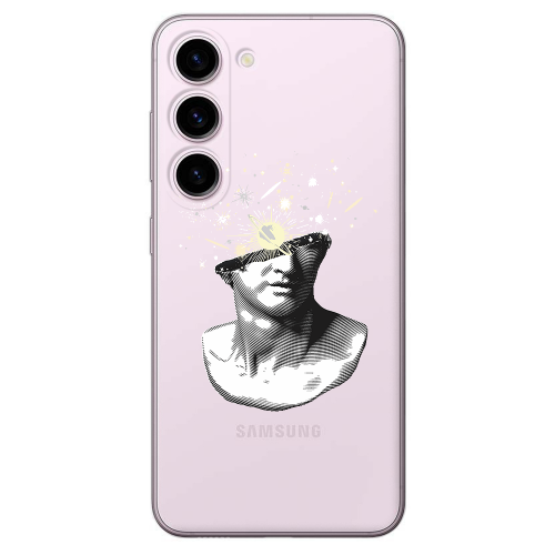 Samsung S23 Plus Space Statue Transparent Silicone TPU Θήκη
