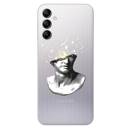 Samsung A24 Space Statue Transparent Silicone TPU Θήκη