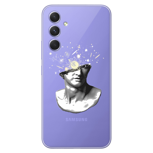 Samsung A54 Space Statue Transparent Silicone TPU Θήκη