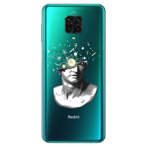 Xiaomi Redmi Note 9S Space Statue Transparent Silicone TPU Θήκη