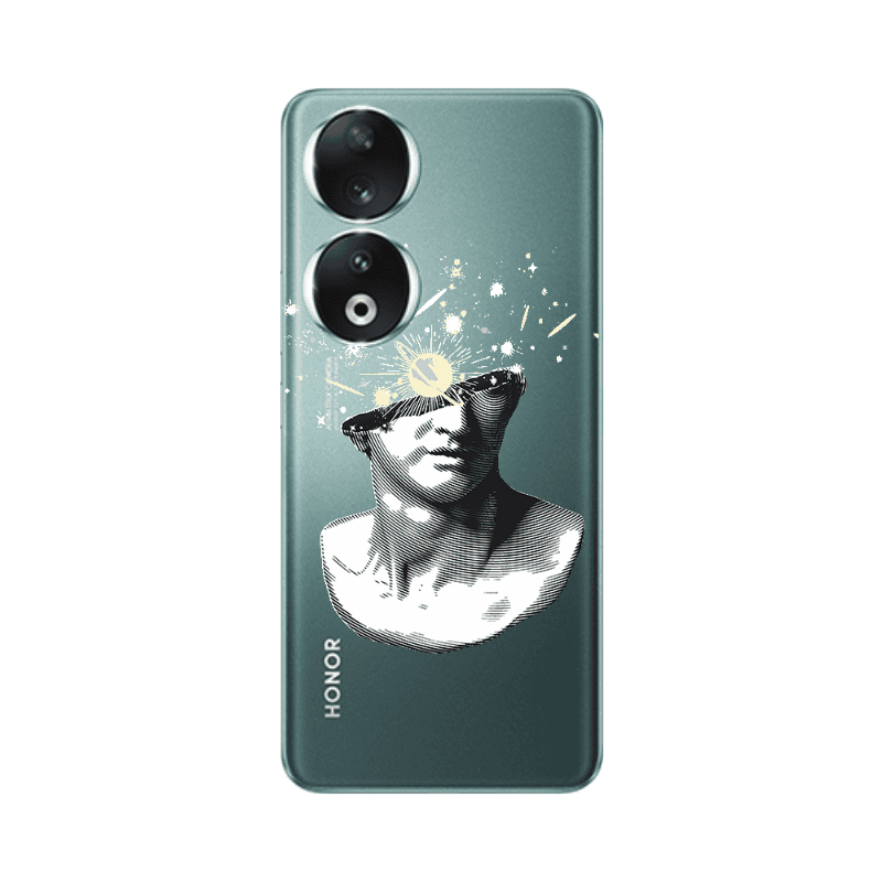 Honor 90 5G Space Statue Transparent Silicone TPU Θήκη