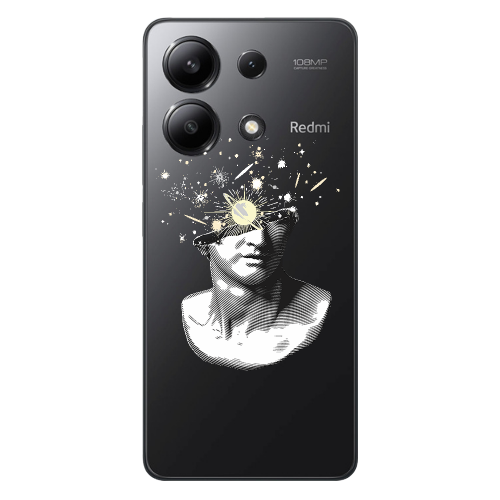 Xiaomi Redmi Note 13 4G Space Statue Transparent Silicone TPU Θήκη