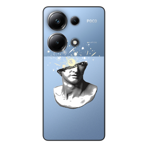 Xiaomi Poco M6 Pro 4G Space Statue Transparent Silicone TPU Θήκη