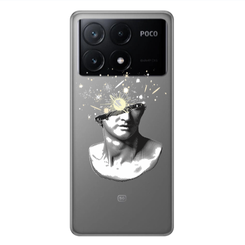 Xiaomi Poco X6Pro 5G Space Statue Transparent Silicone TPU Θήκη