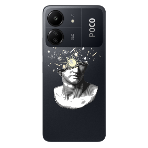 Xiaomi Poco C65 Space Statue Transparent Silicone TPU Θήκη