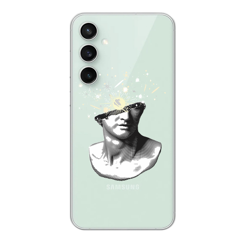 Samsung S24 Space Statue Transparent Silicone TPU Θήκη