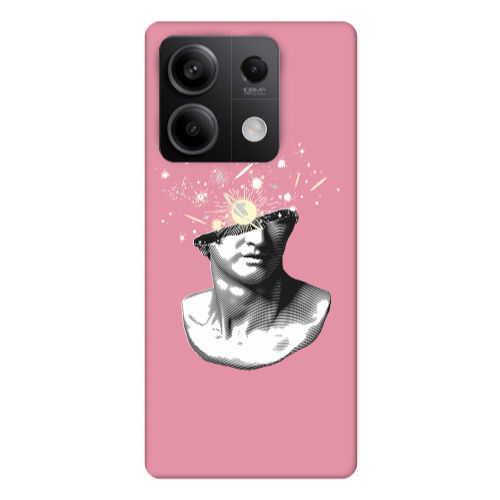 Xiaomi Redmi Note 13Pro 5G Space Statue Pink Colored Silicone TPU Θήκη