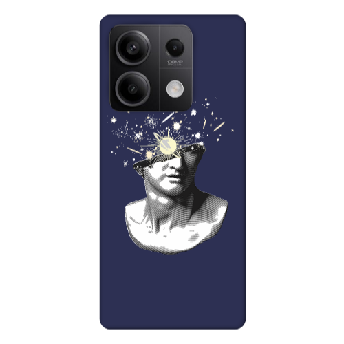 Xiaomi Redmi Note 13Pro 5G Space Statue Dark blue Colored Silicone TPU Θήκη