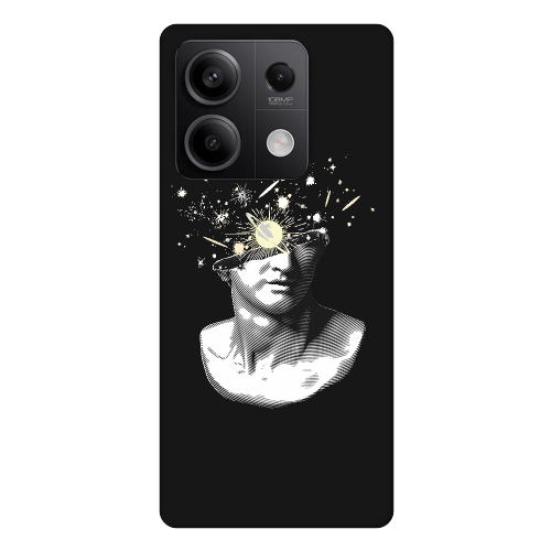 Xiaomi Redmi Note 13Pro 5G Space Statue Black Colored Silicone TPU Θήκη
