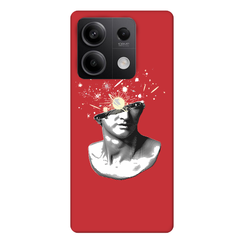 Xiaomi Redmi Note 13Pro 5G Space Statue Red Colored Silicone TPU Θήκη