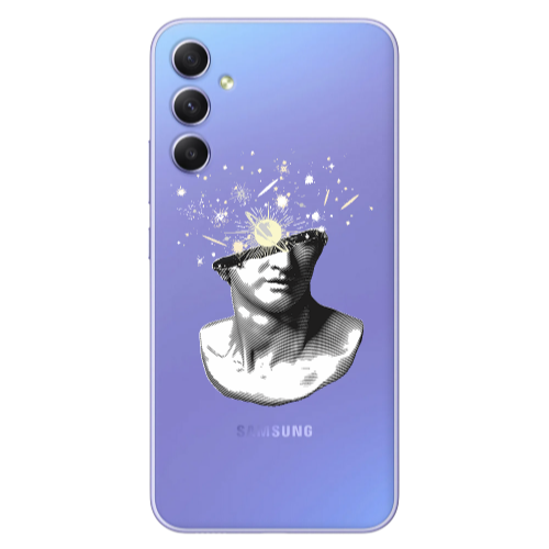 Samsung A16 Space Statue Transparent Silicone TPU Θήκη