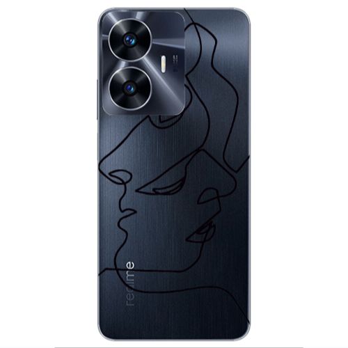 Realme Note 50 intertwined Transparent Silicone TPU Θήκη
