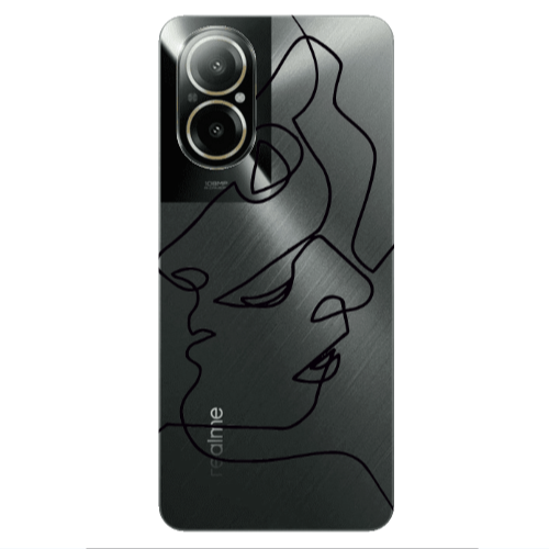 Realme C67 intertwined Transparent Silicone TPU Θήκη
