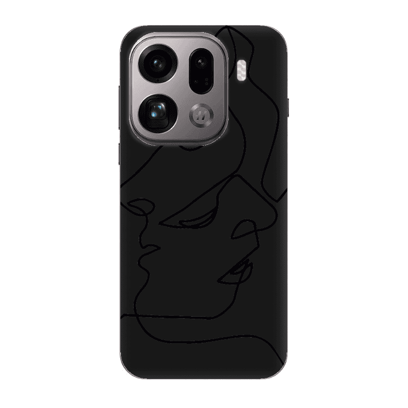 Oppo Find X9 Pro intertwined Black Colored Silicone TPU Θήκη