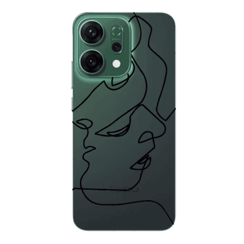 Oppo RENO 14 intertwined Transparent Silicone TPU Θήκη